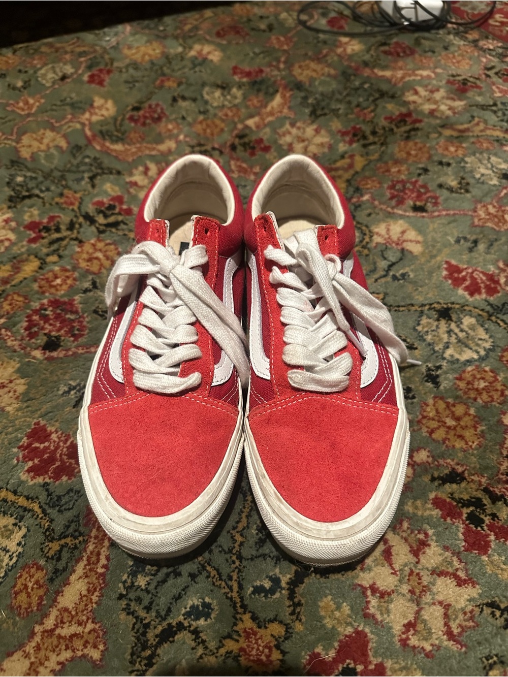 Red old skool vans - W8 / M 6.5